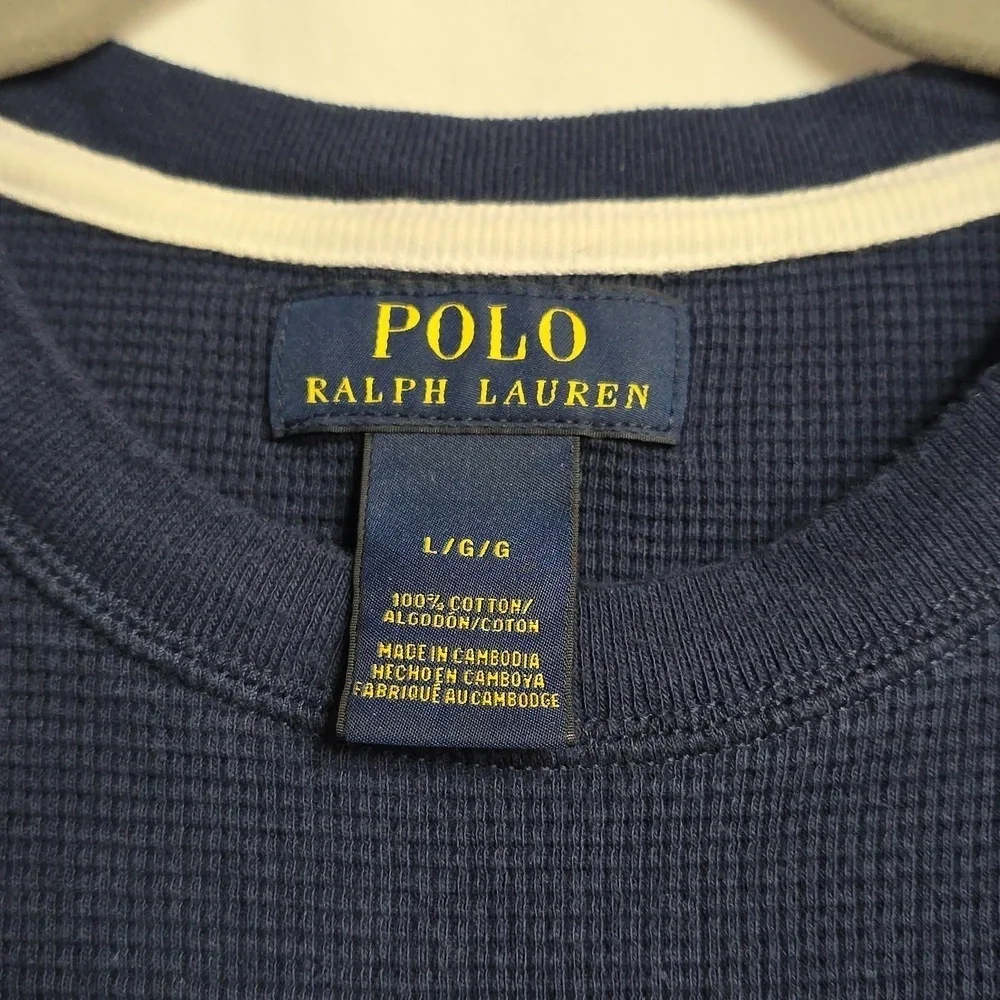 Polo Ralph Lauren Blue Mens Cotton Shirt & Shorts Set.  Size Large